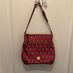 Dooney & Bourke Atlanta Falcons Red and Brown Shoulder/Crossbody Bag
